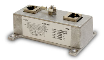 lightnig arrestor for RJ45 terminated cables