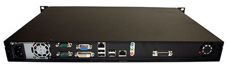 view of back of the nts 6001 dual gps msf ntp server