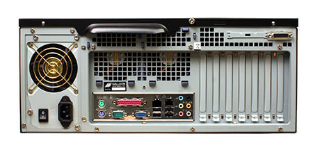 view of back of the nts 8000 dual gps msf ntp server