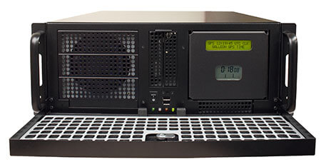 open front view of the nts 8000 msf ntp server