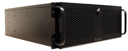 view of the left side of the nts 8000 dual gps msf ntp server
