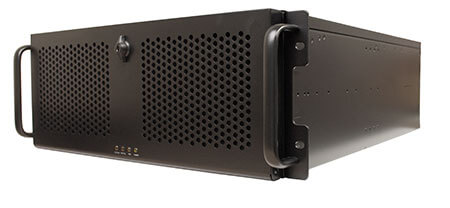 view of the right side of the nts 8000 dual gps msf ntp server